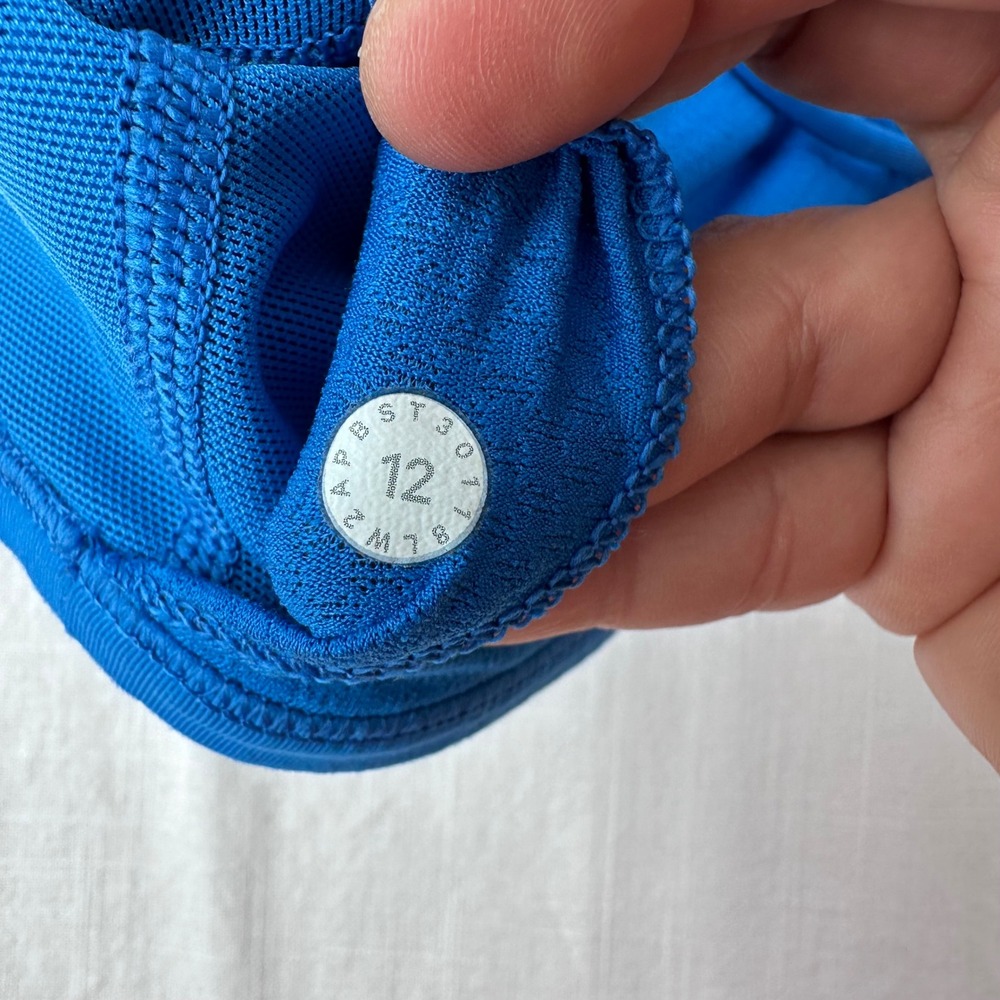 Lululemon Free To Be Wild Sports Bra Blue Strappy Back Yoga Size 12 - Picture 3 of 7